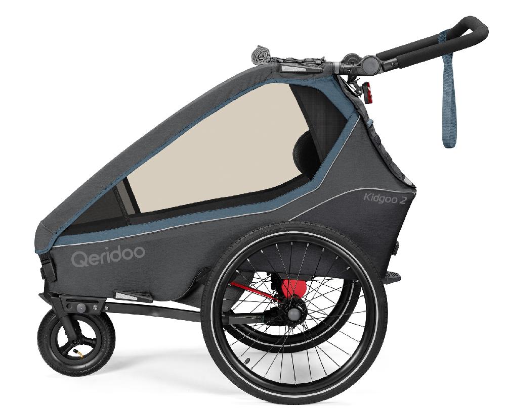 babymarkt Kinderfahrradanhänger Kidgoo2 Navy Blue Kollektion 2023 inklusive Hängematte Plus Limited Edition Theraline Nur für heute