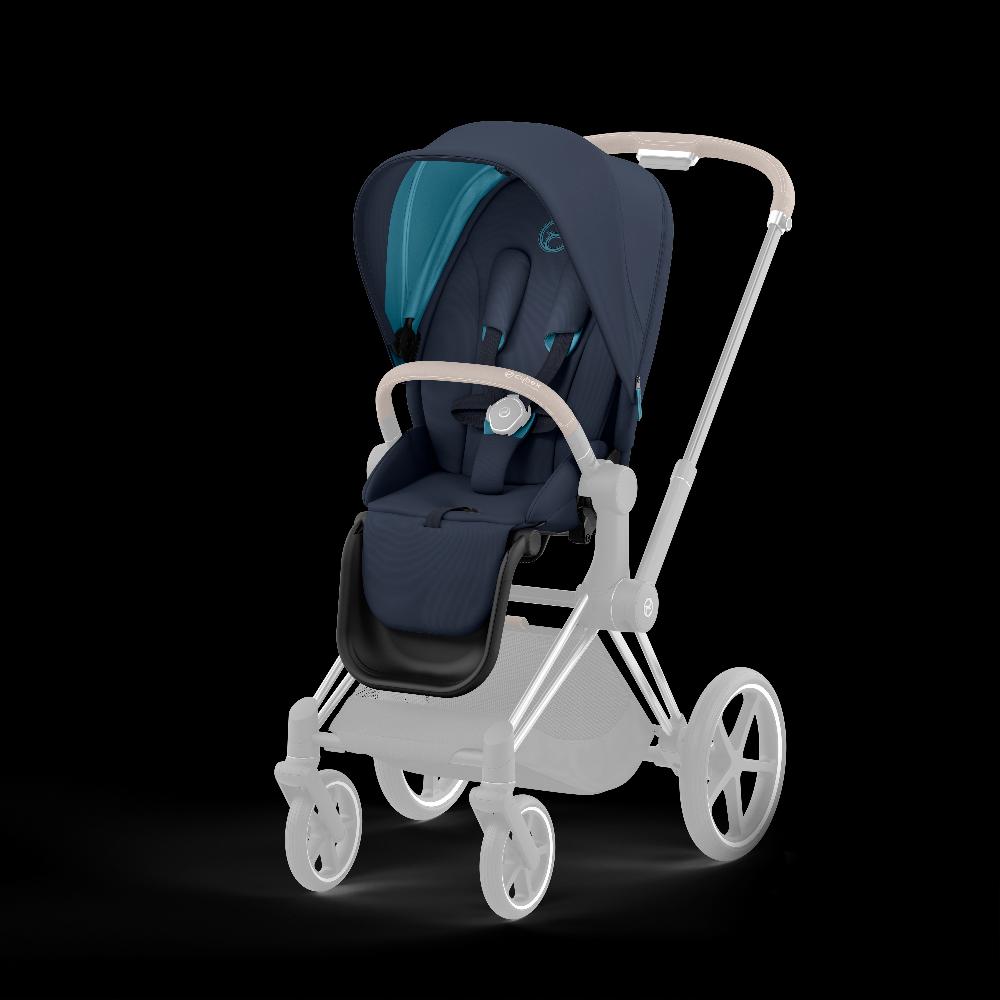 babymarkt Kombikinderwagen Priam Chrome Brown Dark Navy Conscious Collection Speichern exportieren