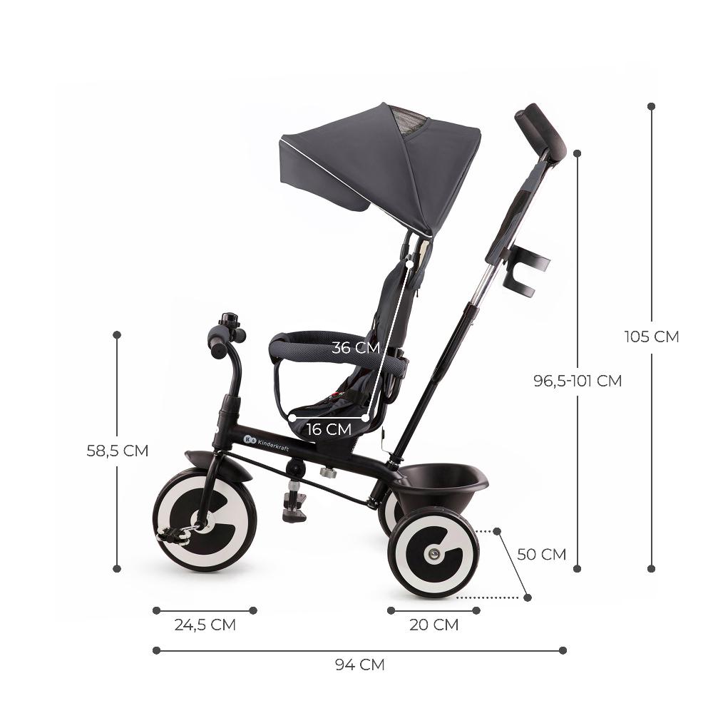 babymarkt Dreirad Aston grau Schlussverkauf
