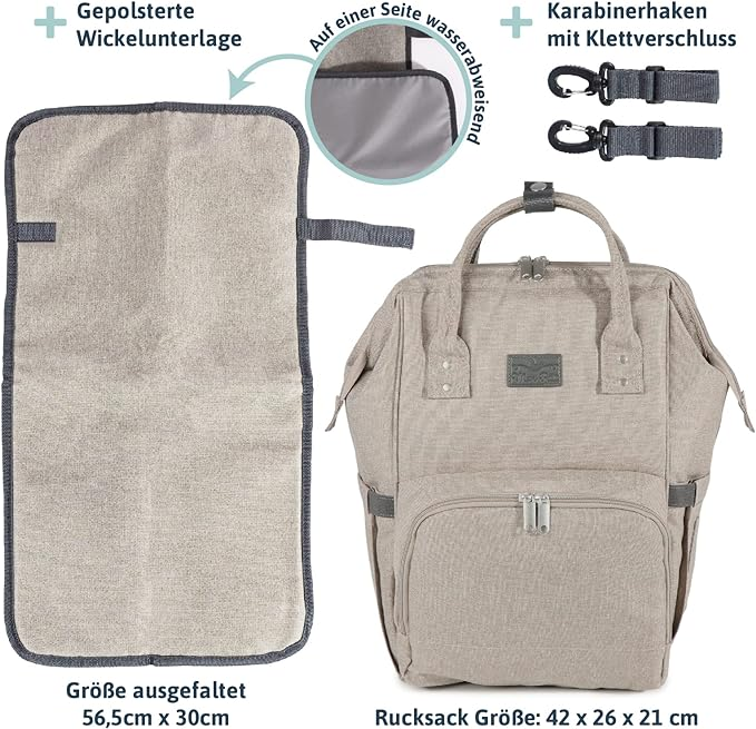 babymarkt ProGression Wickelrucksack inkl. Wickelunterlage Schwarz Super Rabatt