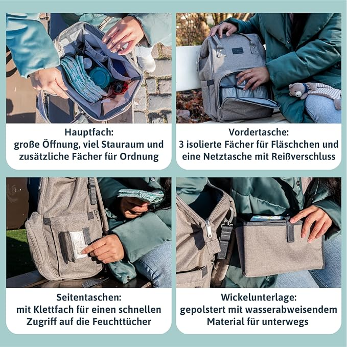 babymarkt ProGression Wickelrucksack inkl. Wickelunterlage Schwarz Super Rabatt