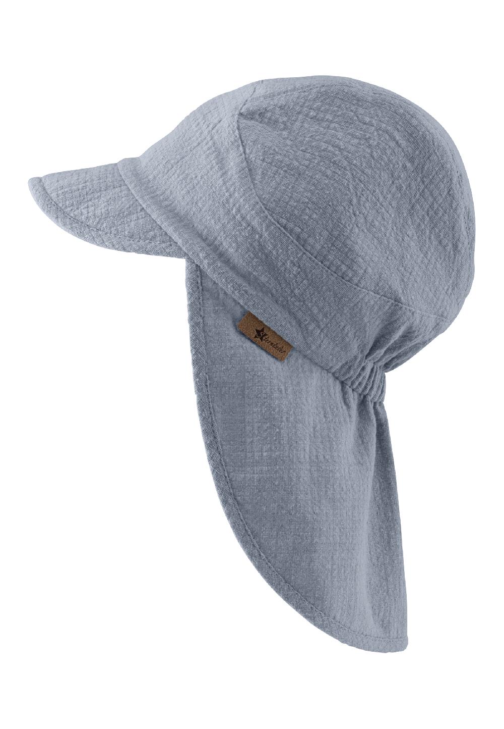 babymarkt Schirmmütze mit Nackenschutz Struktur graublau Preisnachlass