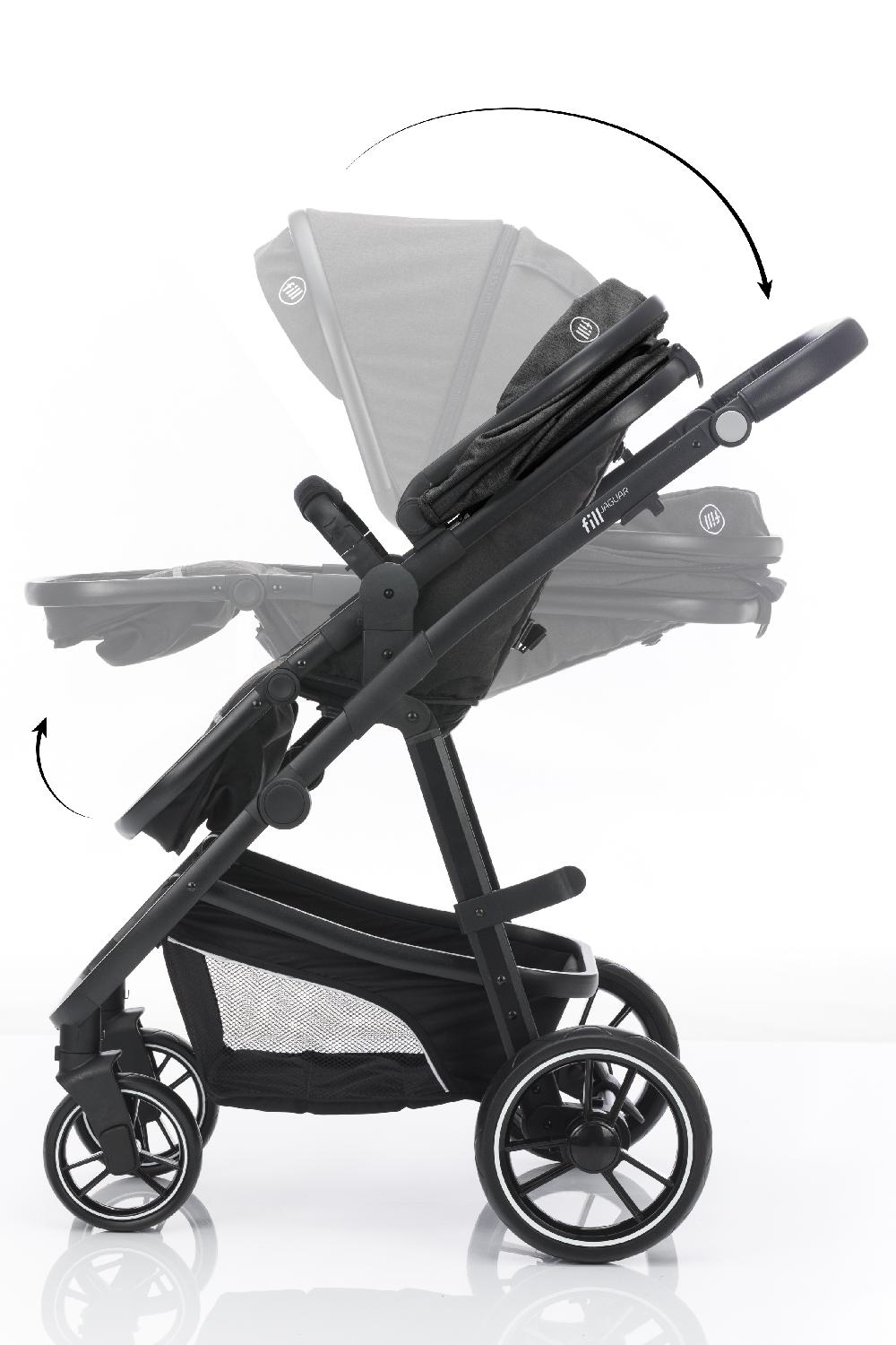 babymarkt Kombikinderwagen 3 in 1 Jaguar dunkelgrau melange Nur für heute