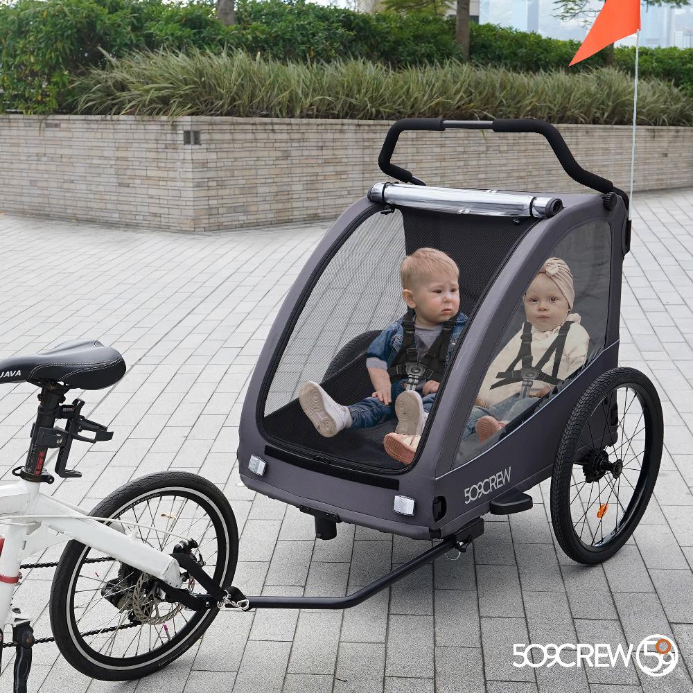 babymarkt Crew Fahrradanhänger Trailer II Dark Grey im Angebot