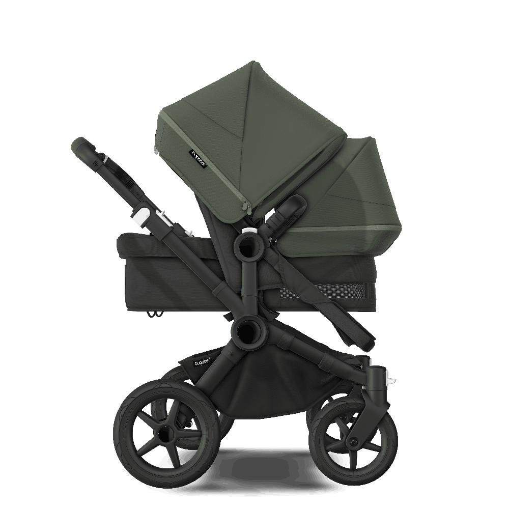 babymarkt Geschwisterwagen Donkey 5 Duo Complete Black/Forest Green Günstiger Verkauf