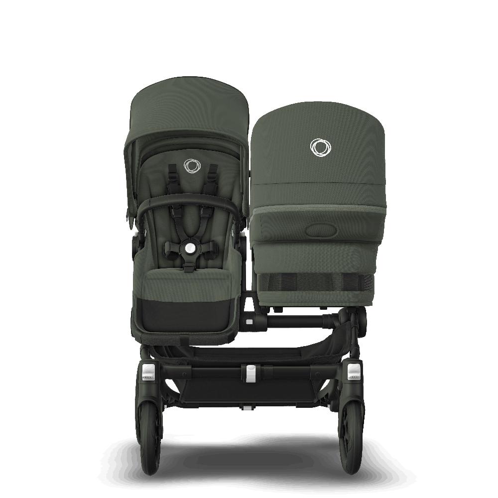 babymarkt Geschwisterwagen Donkey 5 Duo Complete Black/Forest Green Günstiger Verkauf