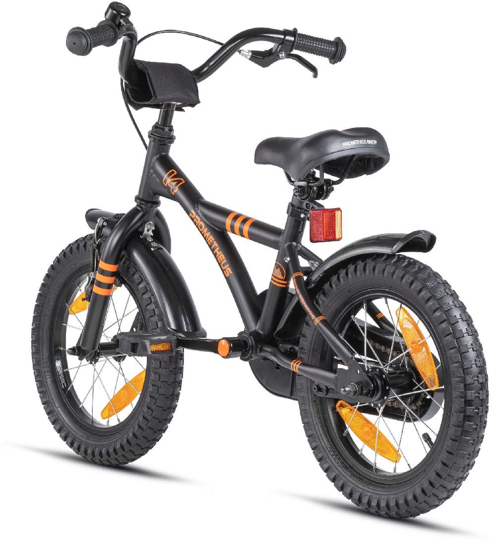 babymarkt Kinderfahrrad 14" mit Stützräder schwarz matt-orange Blitzangebot