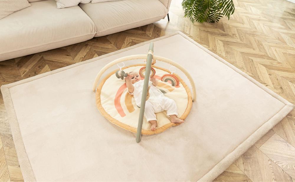 babymarkt Samtmatte-Spielmatte für Baby 200 x 150 cm Beige Neuheiten