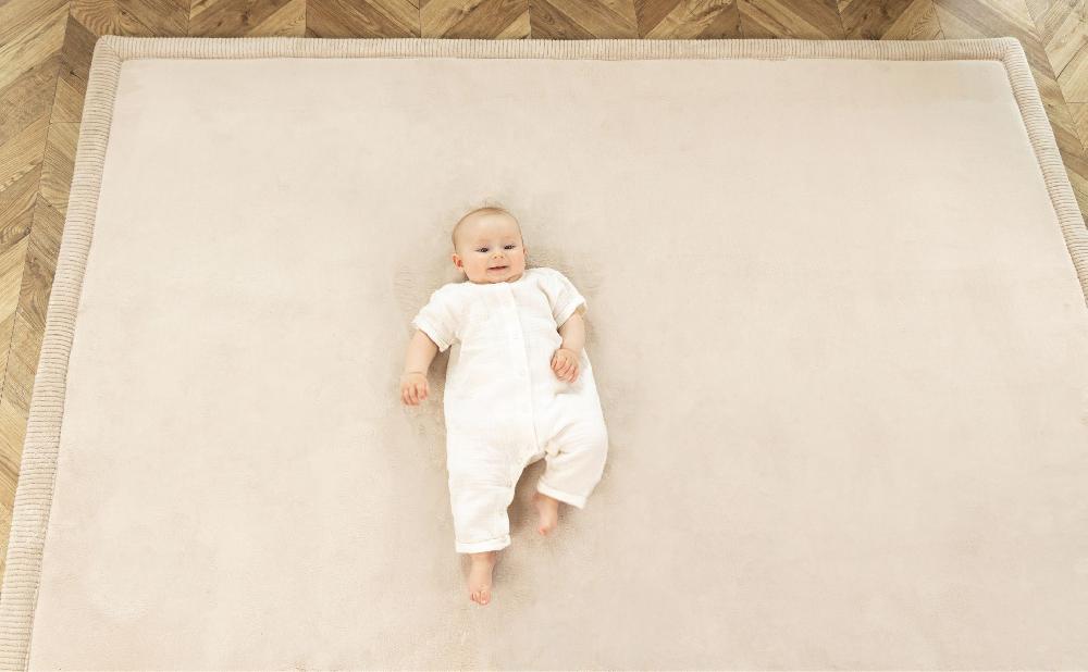 babymarkt Samtmatte-Spielmatte für Baby 200 x 150 cm Beige Neuheiten