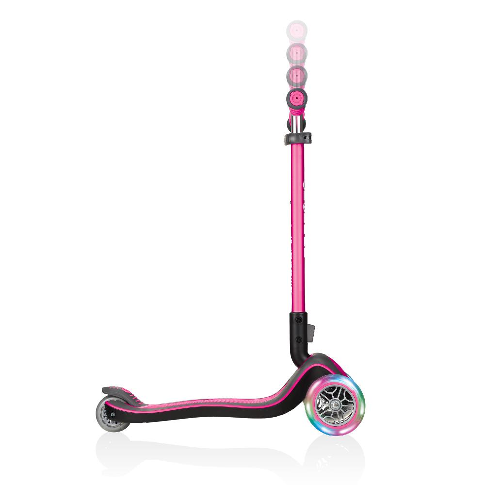babymarkt Scooter ELITE DELUXE LIGHTS mit Leuchtrollen pink Super Sparpreis