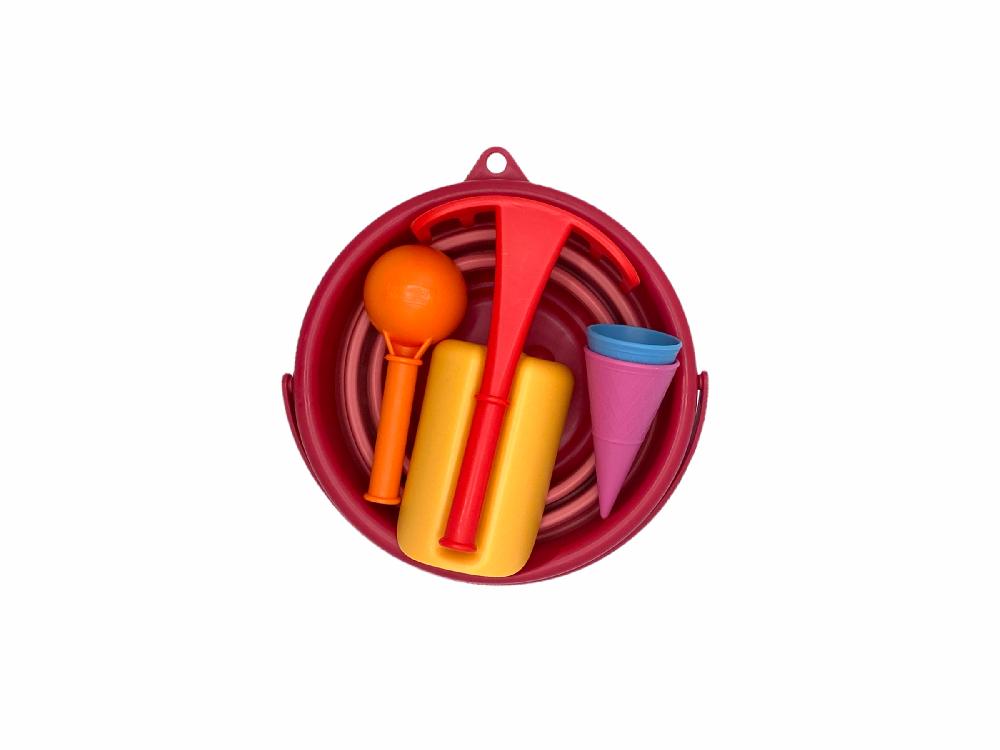babymarkt 7in1 Sand Toys Falteimer-Set rot Online
