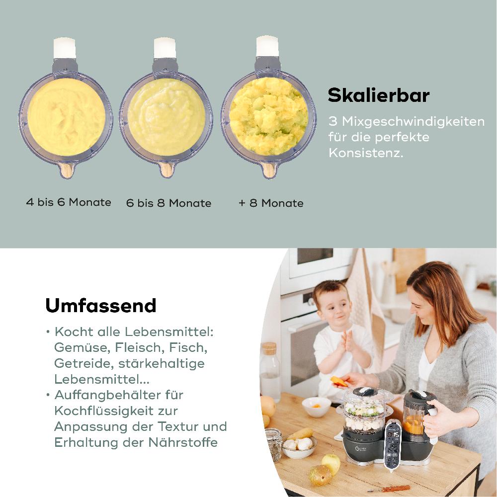 babymarkt Küchenmaschine Nutribaby plus industrial grey Sonderangebot