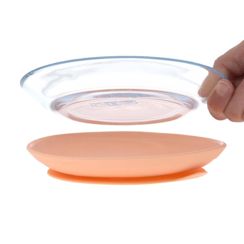 babymarkt Esslernset aus Glas und Silikon apricot Rabatt