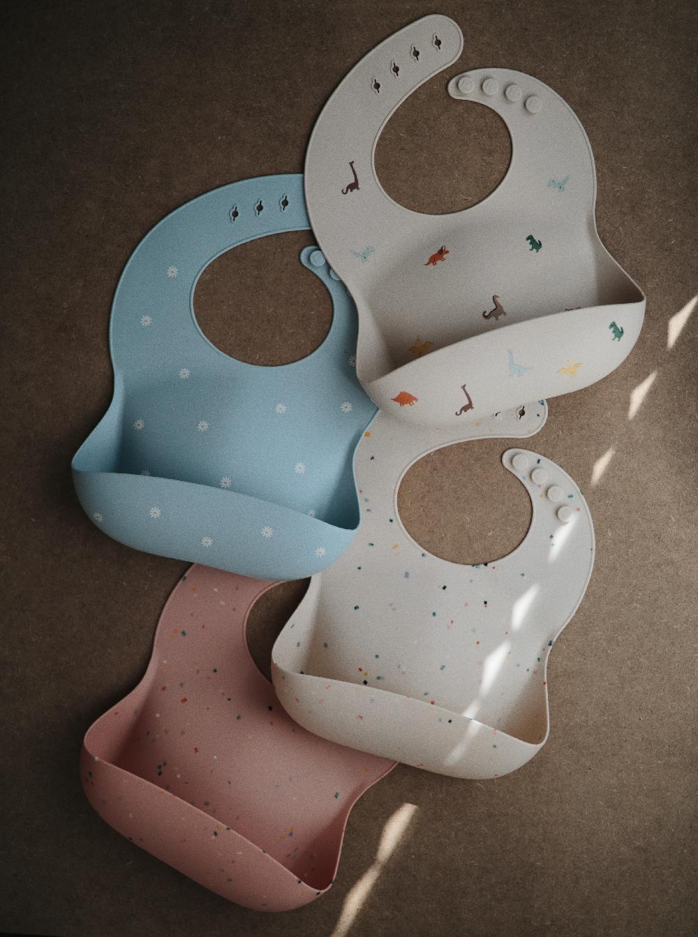 babymarkt Silikonlätzchen White Daisy Heißer Verkauf