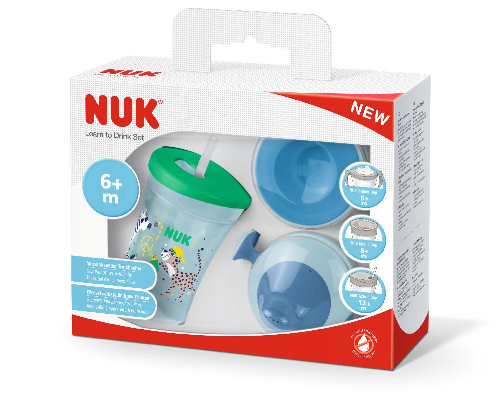 babymarkt Trinklernset All-in-1 blau/grün Sonderangebot der Fabrik