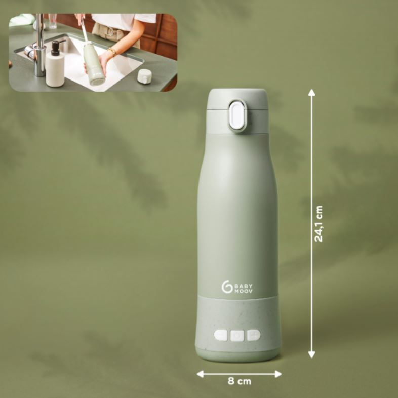 babymarkt Flaschenwärmer Moov & Feed für unterwegs sage green Super Rabatt