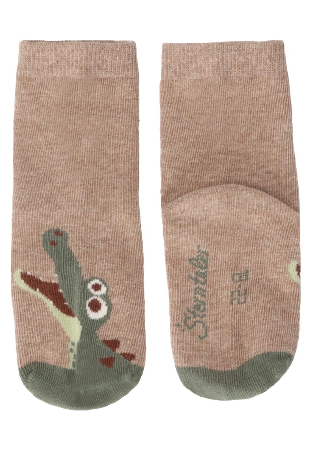 babymarkt Söckchen 3er-Pack Krokodil braun melange Outlet