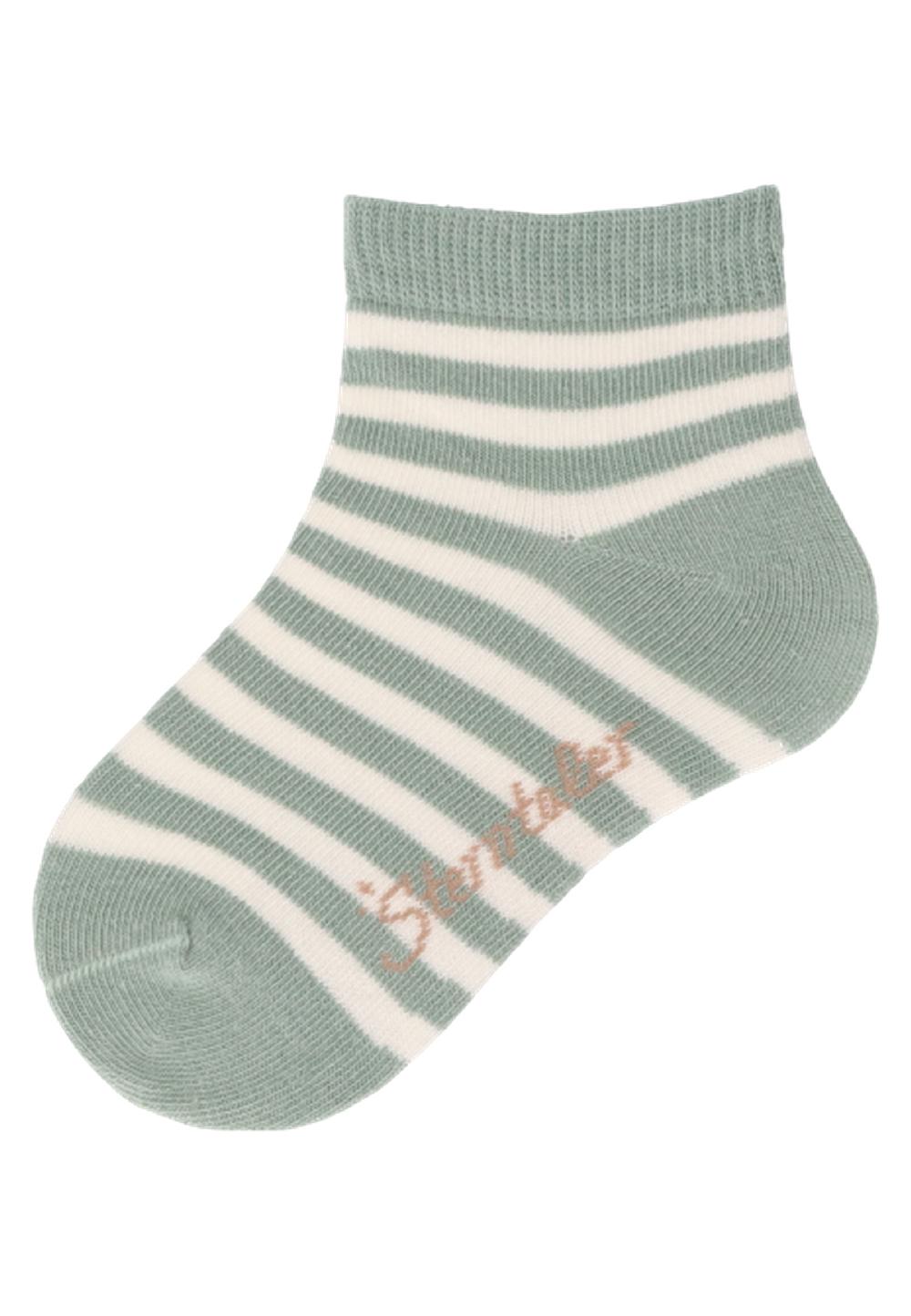 babymarkt Kurz-Socken 3er-Pack Rippe braun melange Auslauf