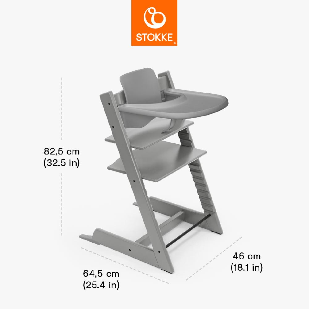 babymarkt Tripp Trapp Hochstuhl Buche Storm Grey inkl. Tray Storm Grey und Baby Set V2 Storm Grey 50% Rabatt für begrenzte Zeit