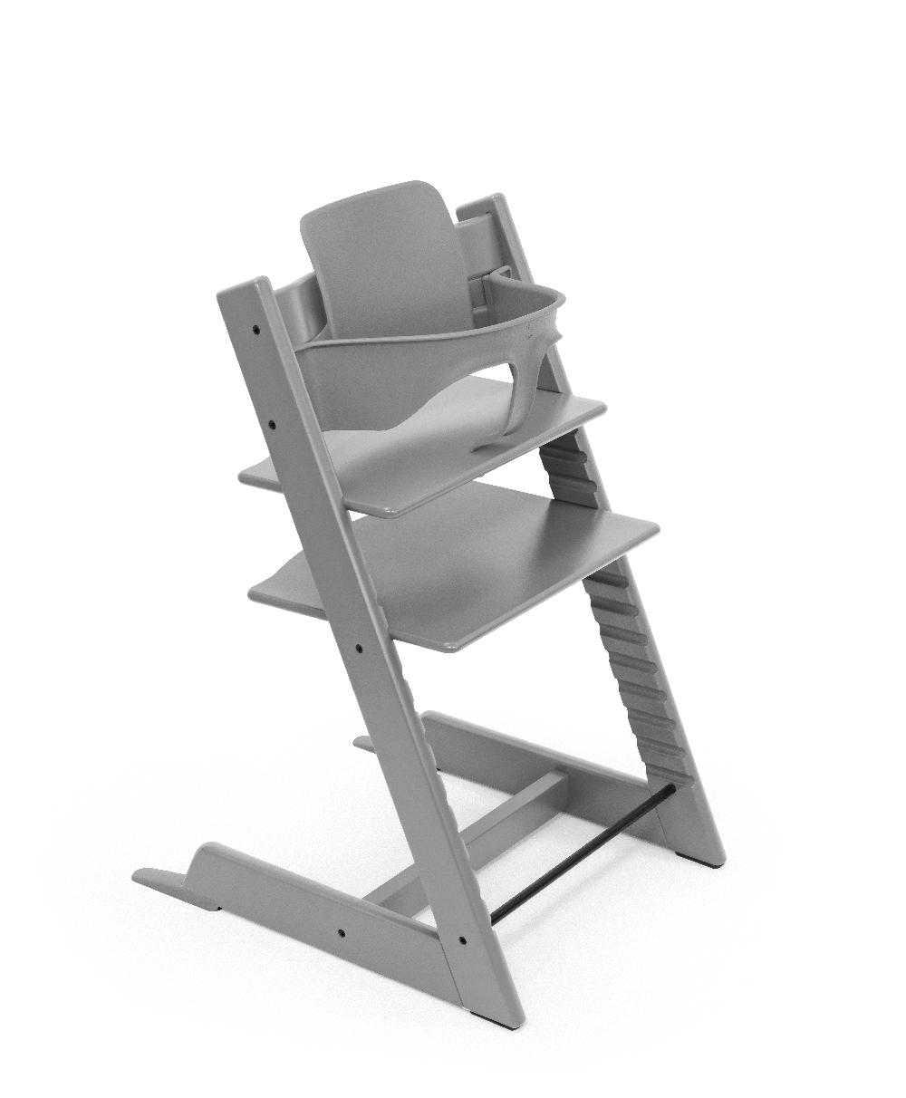 babymarkt Tripp Trapp Hochstuhl Buche Storm Grey inkl. Tray Storm Grey und Baby Set V2 Storm Grey 50% Rabatt für begrenzte Zeit