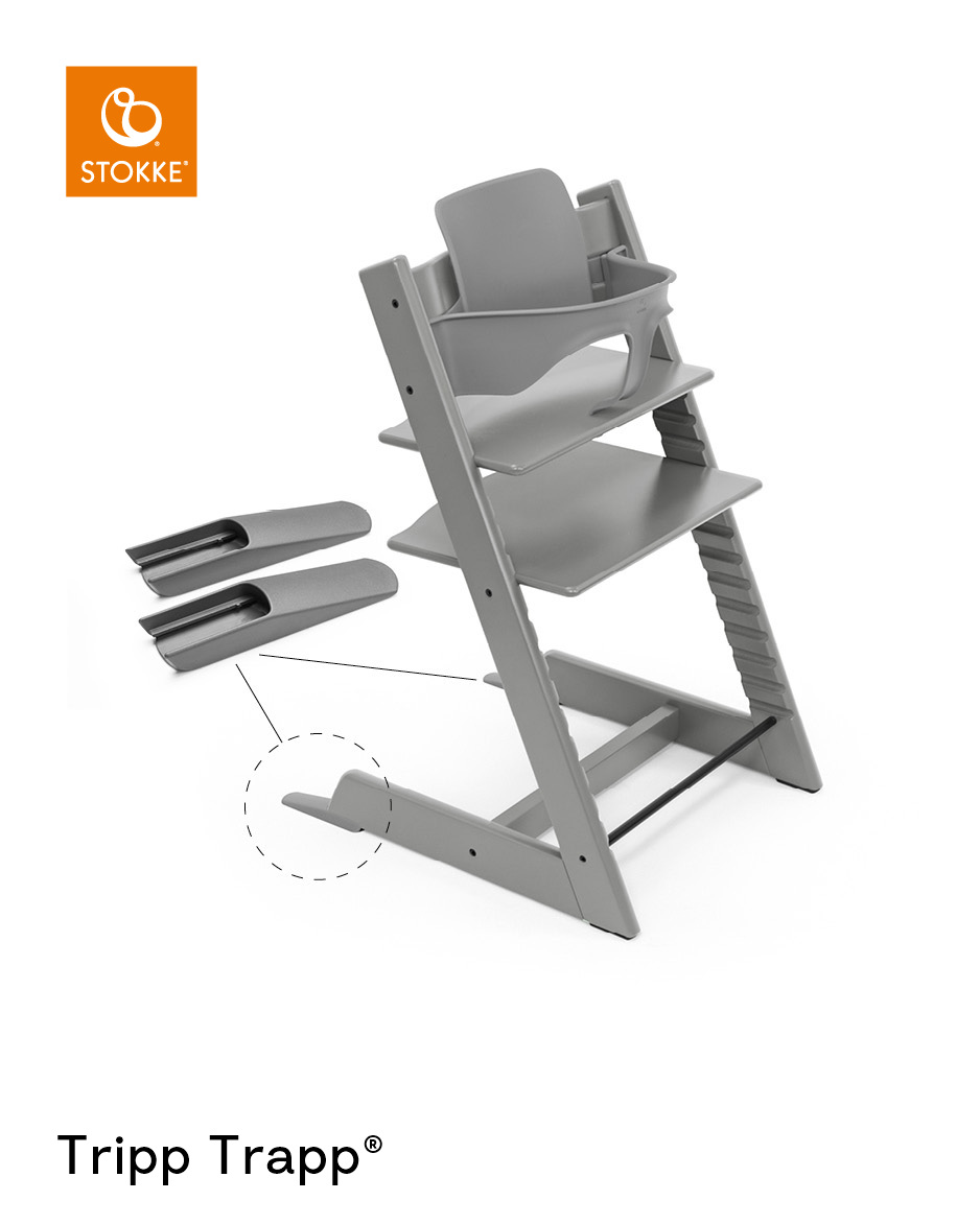 babymarkt Mega Tripp Trapp Set Hochstuhl Buche Storm Grey inkl. Newborn Set Grey und Baby Set V2 Storm Grey Flash Sale