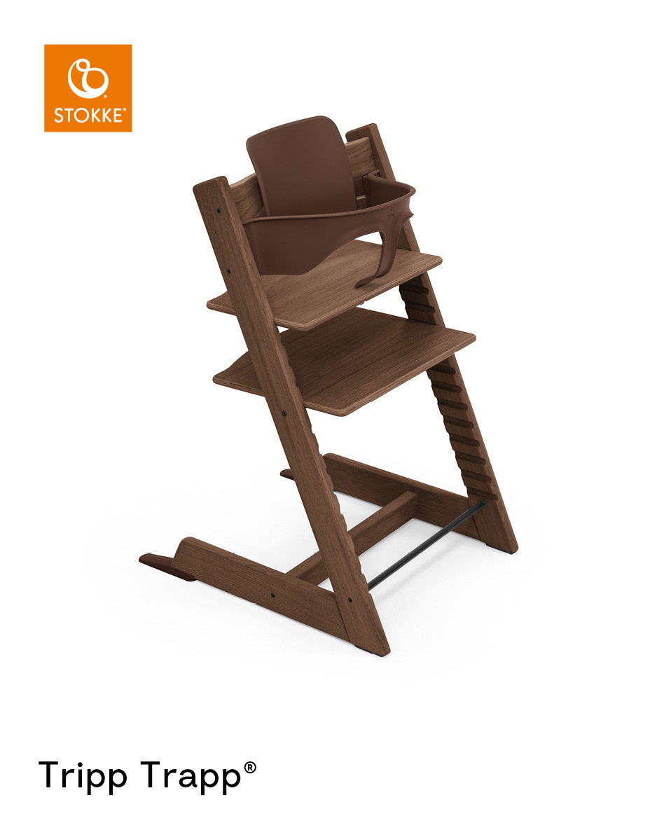 babymarkt Tripp Trapp Hochstuhl Oak Warm Brown + gratis Babyset Warm Brown Zeitlich begrenztes Angebot