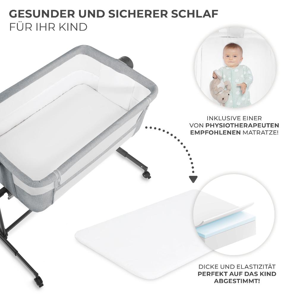 babymarkt Beistellbett NESTE UP 2 light grey Kostenlose Rückgabe