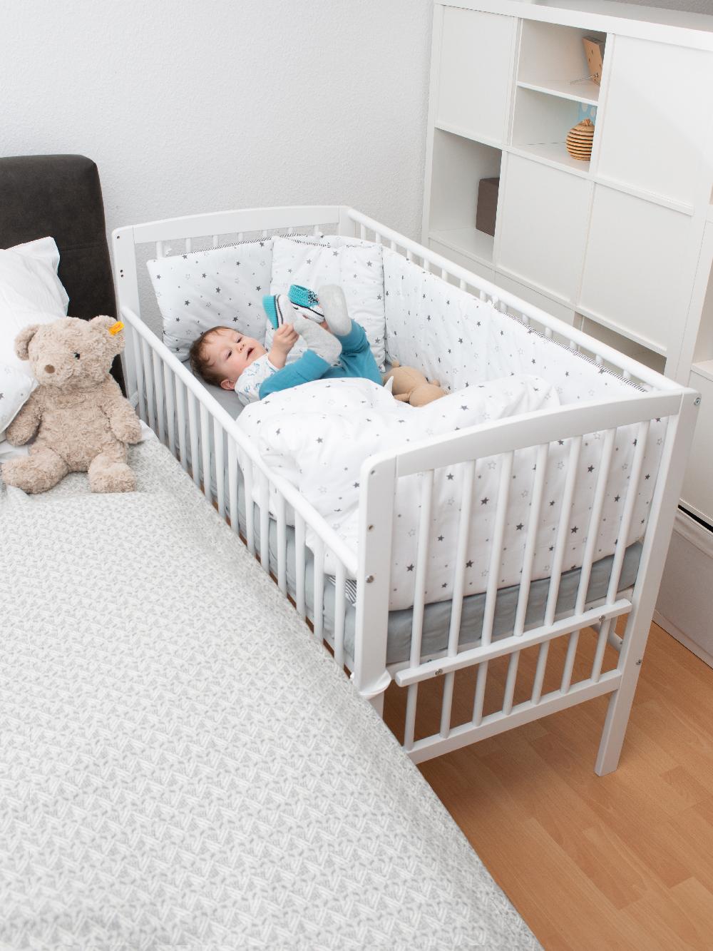 babymarkt Beistellbett Micky Plus weiß lackiert Bis zu 60% Rabatt