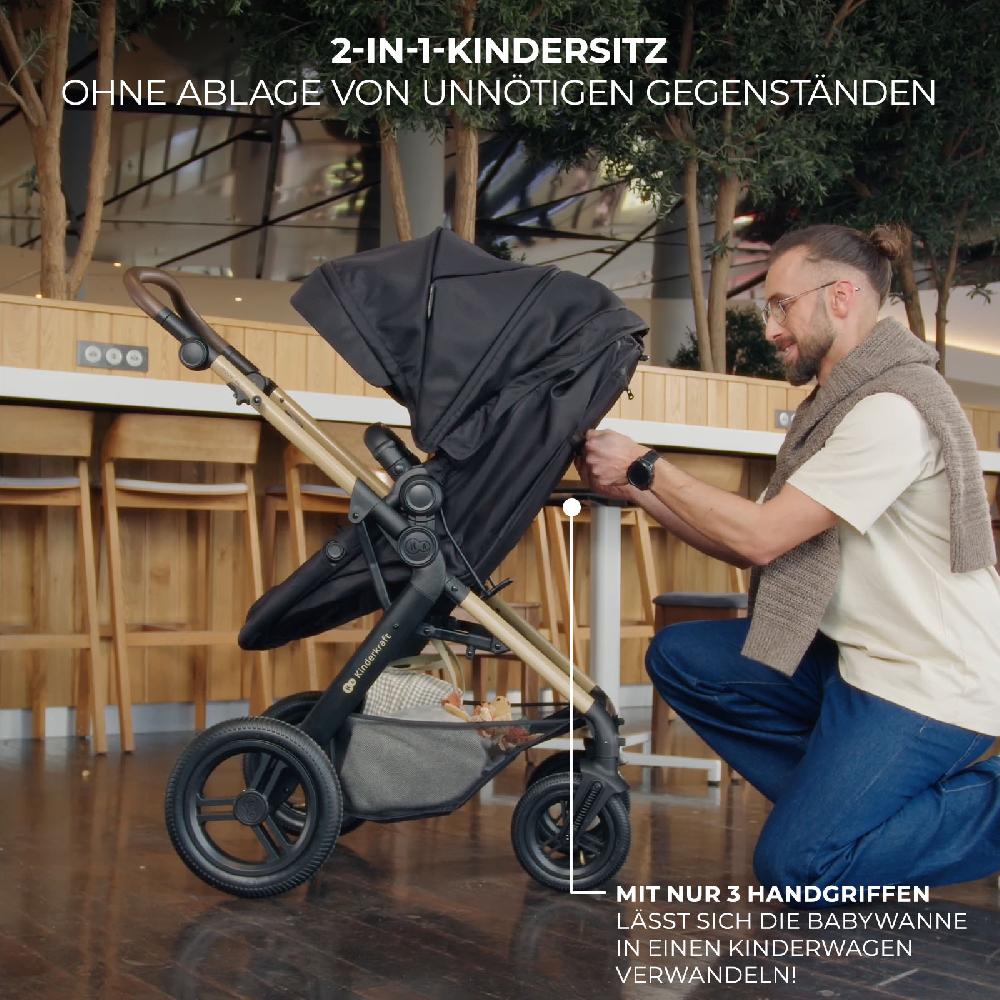 babymarkt Kombikinderwagen MOOV2 XL Pure Black Begrenztes Angebot