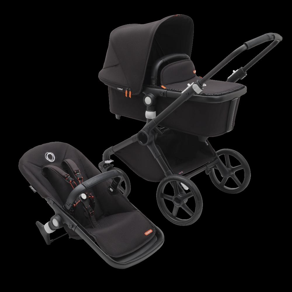 babymarkt 3in1 Kinderwagen Set Fox Cub Midnight Black inklusive MAXI COSI Babyschale Pebble 360 Essential Black Muttertagsangebot
