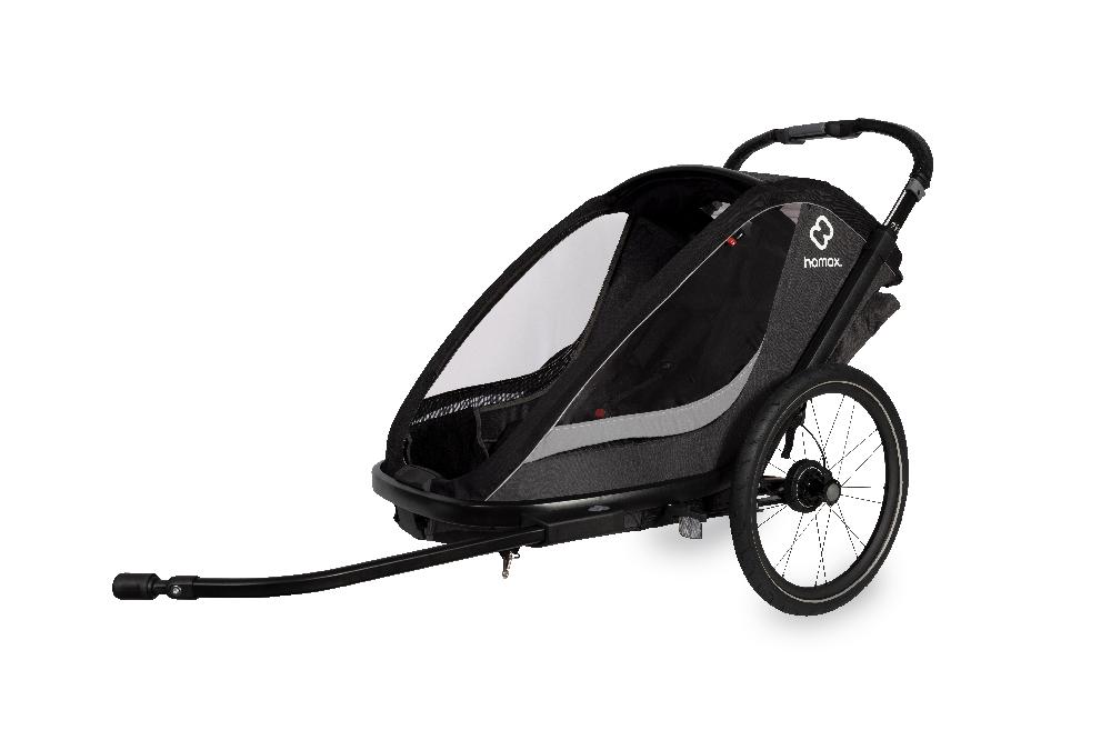babymarkt Kinderfahrradanhänger Cocoon ONE Einsitzer grey/black inkl. Babysitz für Outback/Avenida und Traveller Lagerräumung