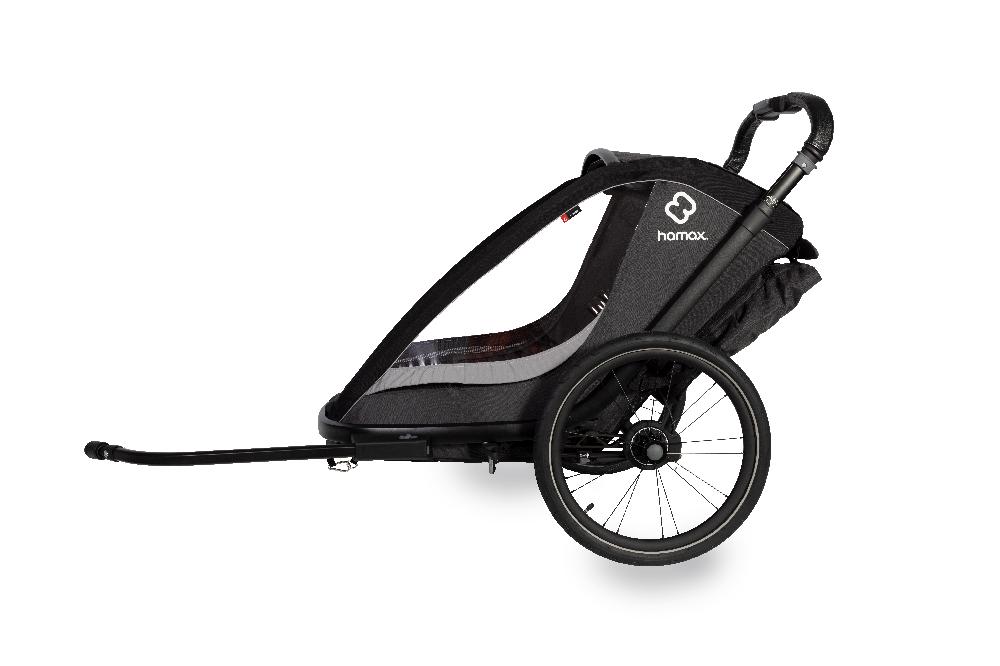 babymarkt Kinderfahrradanhänger Cocoon ONE Einsitzer grey/black inkl. Babysitz für Outback/Avenida und Traveller Lagerräumung