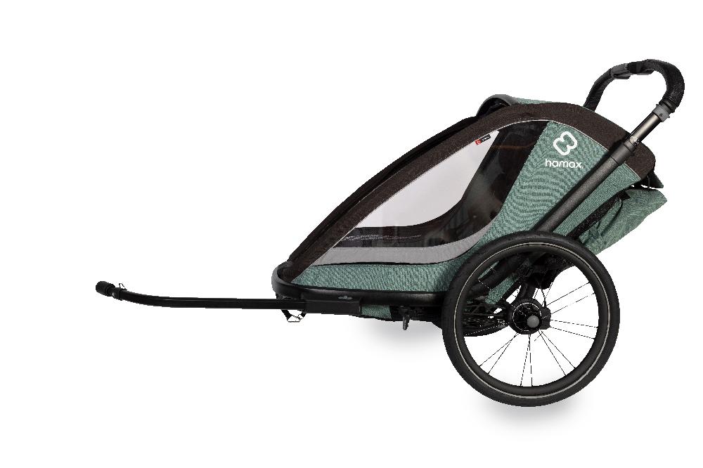 babymarkt Kinderfahrradanhänger Cocoon ONE Einsitzer green/black inkl. Babysitz für Outback/Avenida und Traveller Heißer Verkauf