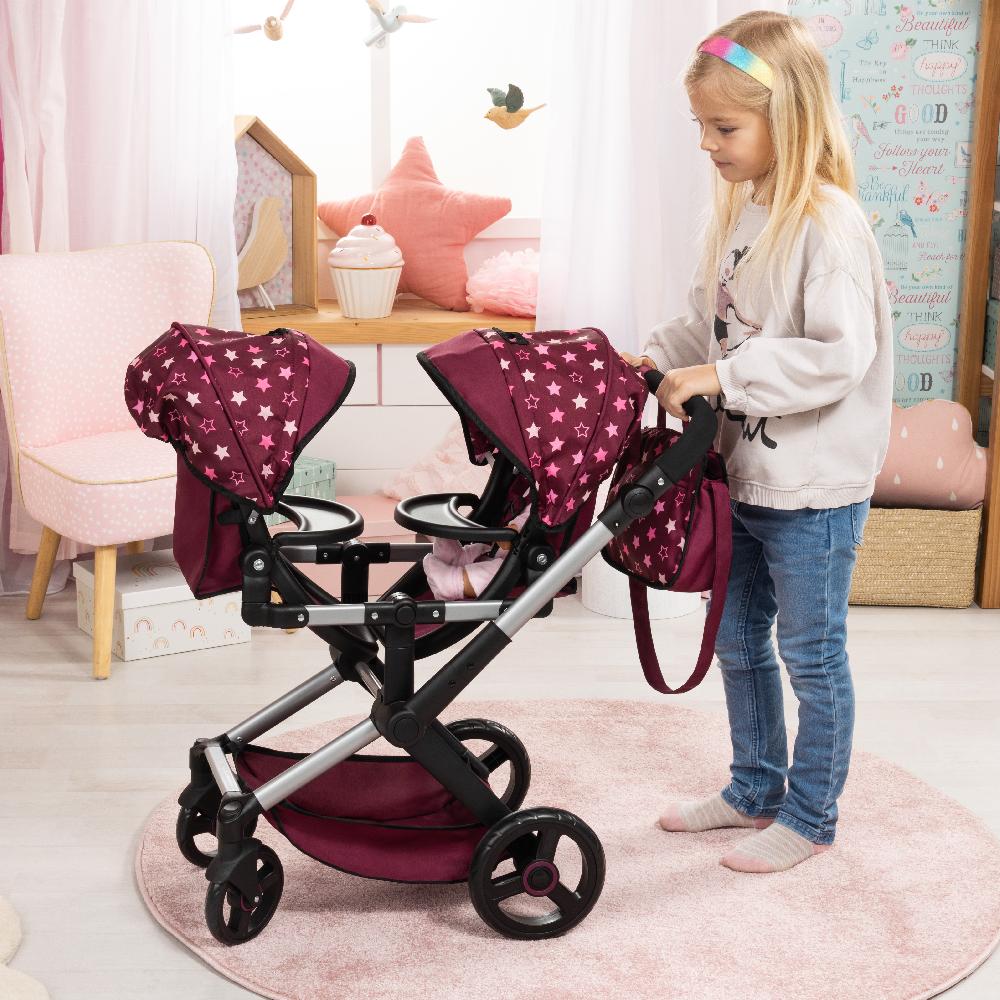 babymarkt Design Zwillings-Puppenwagen Xeo Twin mit Einhorn Zeitbegrenzte Promotion