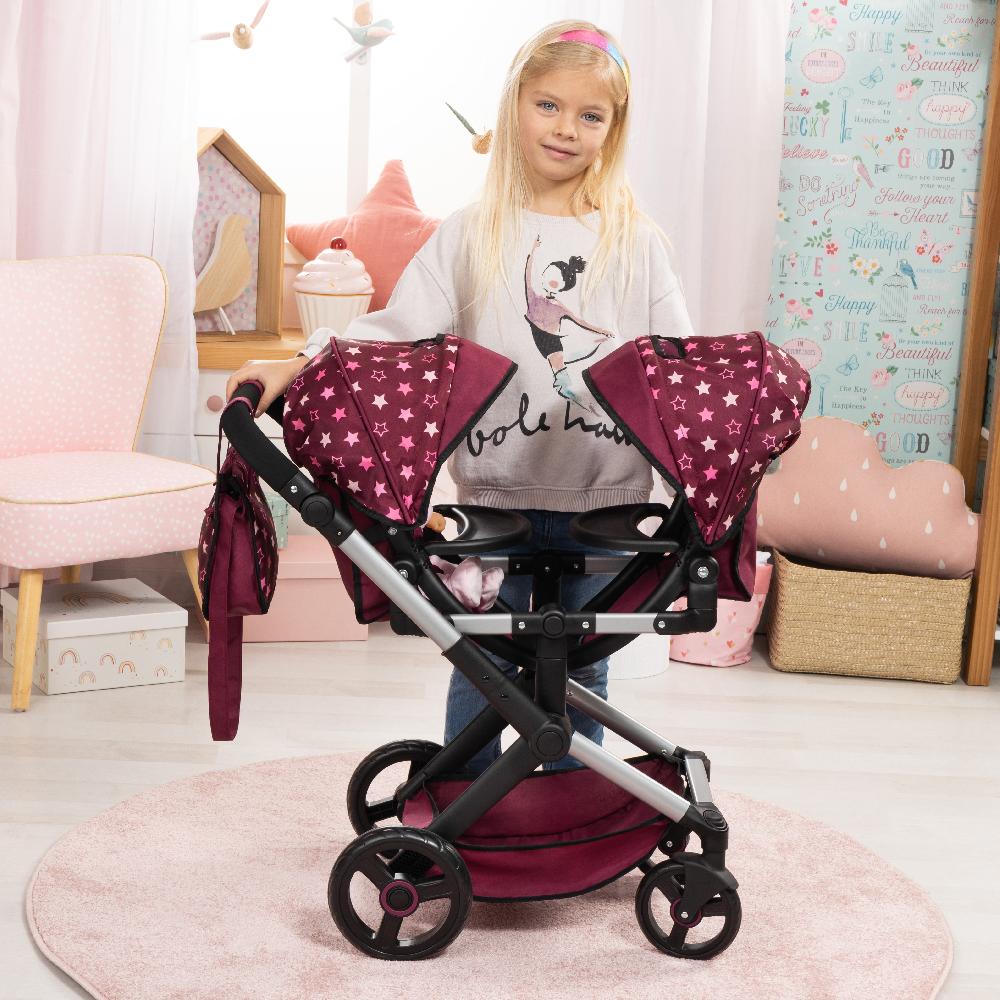 babymarkt Design Zwillings-Puppenwagen Xeo Twin mit Einhorn Zeitbegrenzte Promotion