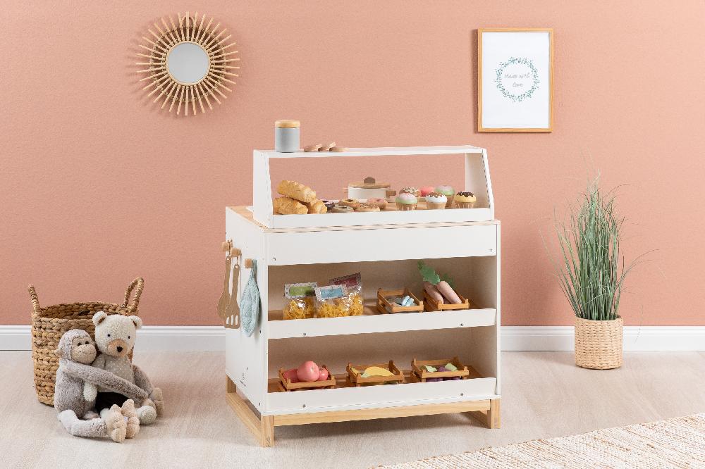 babymarkt Spielküche & Shop Prunus weiß/natur Vierteljährliche Förderung