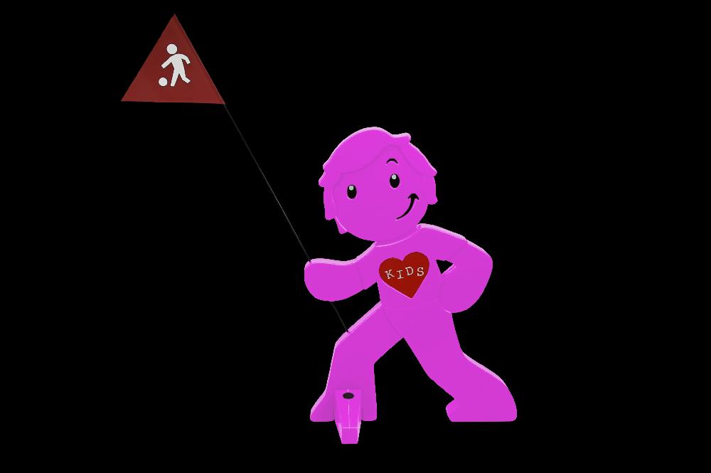 babymarkt Streetbuddy Warnfigur für mehr Kindersicherheit - magenta Günstiger Verkauf