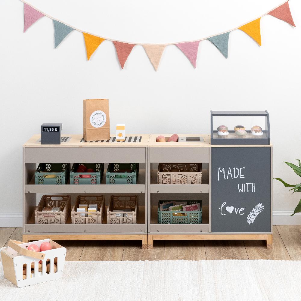 babymarkt Kaufladen Bollea warmgrau/natur Kostenloser Versand