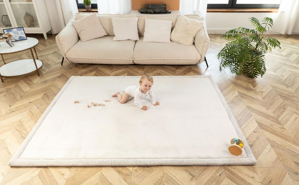babymarkt Samtmatte-Spielmatte für Baby 200 x 150 cm Grau Exklusivangebot