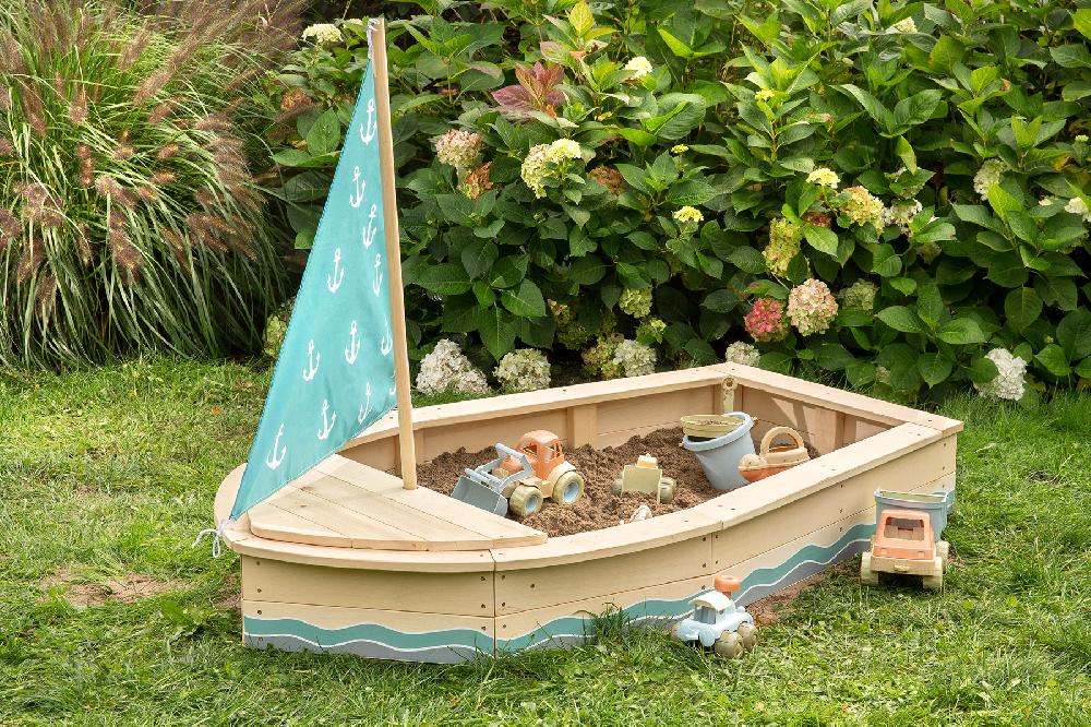 babymarkt Sandkasten "Anchor Lover" natur-petrolblau Exklusive Angebote