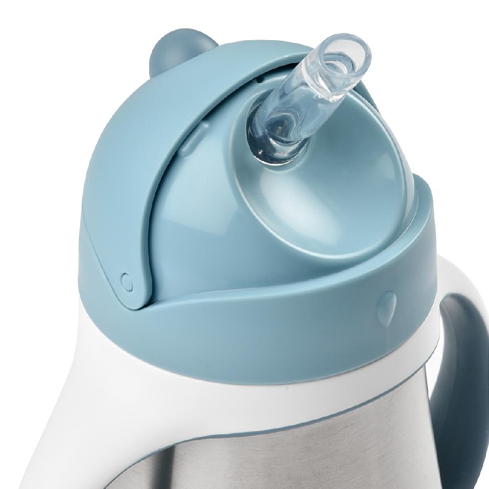 babymarkt Strohhalmbecher Edelstahl 250 ml in hellblau ab dem 8. Monat Nur noch ein Tag übrig