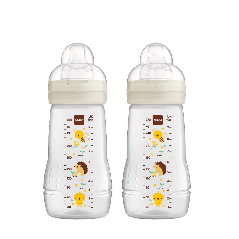 babymarkt Babyflasche Easy Active Größe 1 ab 0+M 270 ml Biene/ Igel im Doppelpack 50% Rabatt für begrenzte Zeit