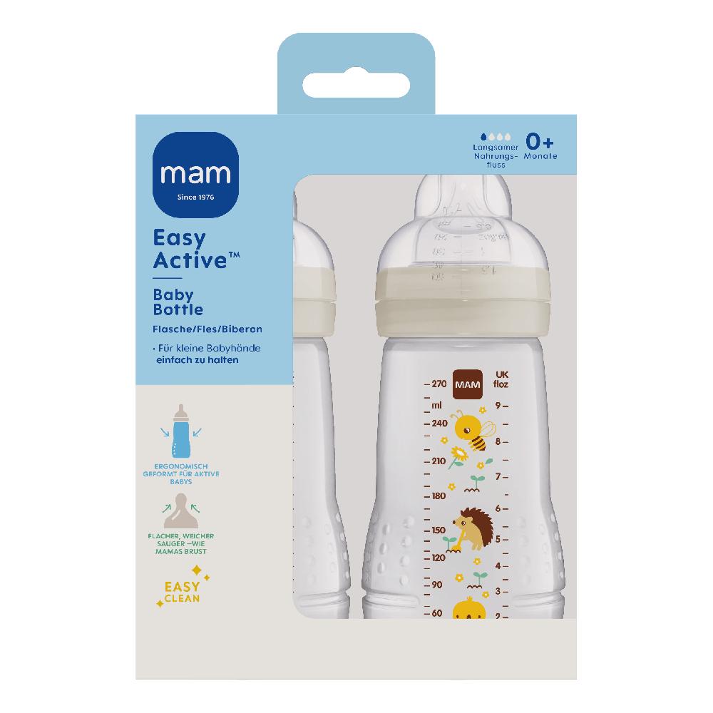 babymarkt Babyflasche Easy Active Größe 1 ab 0+M 270 ml Biene/ Igel im Doppelpack 50% Rabatt für begrenzte Zeit