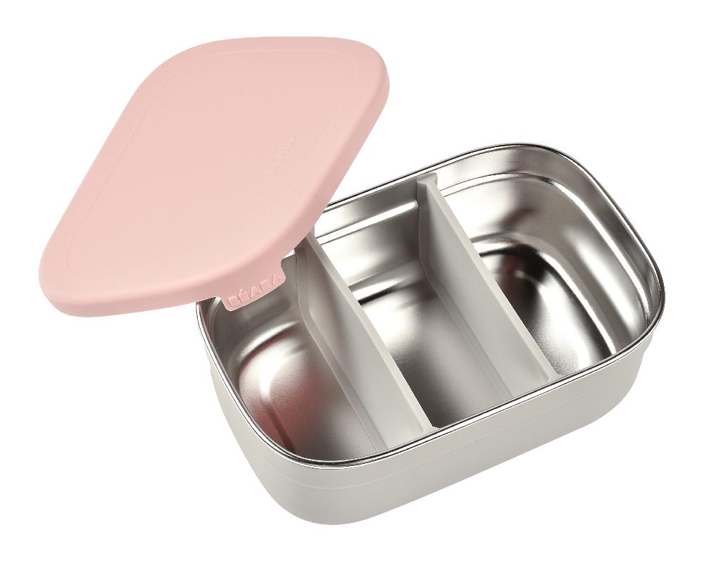 babymarkt Lunchbox aus Edelstahl - velvet grau/dusty rosa Exklusive Angebote