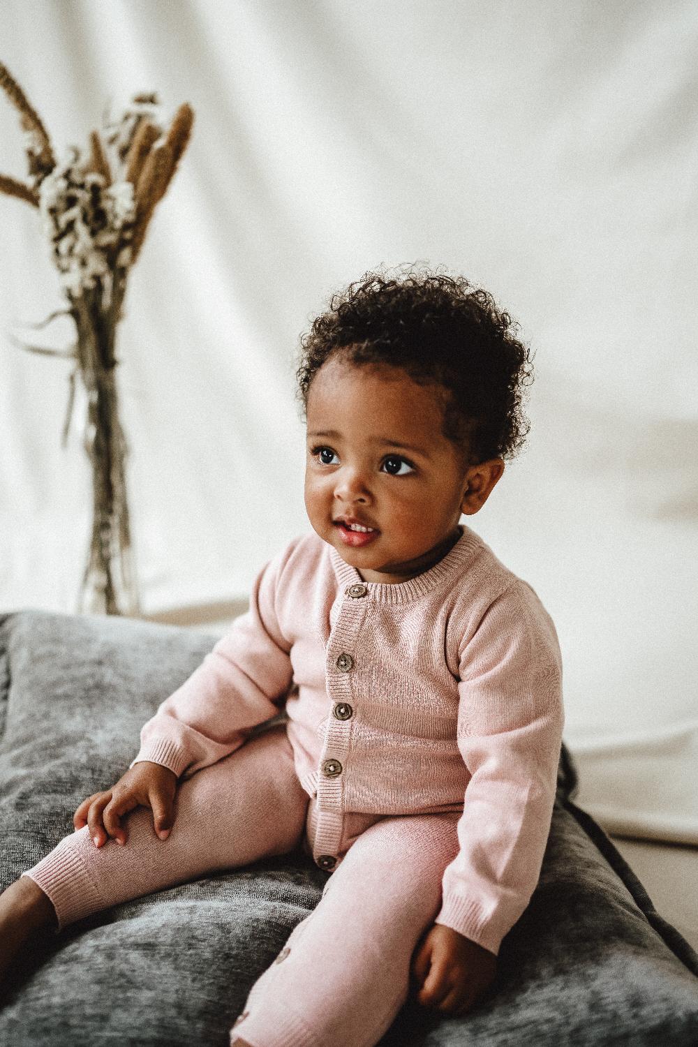 babymarkt Strickoverall strikka Feinstrick rosa Clearance-Verkauf