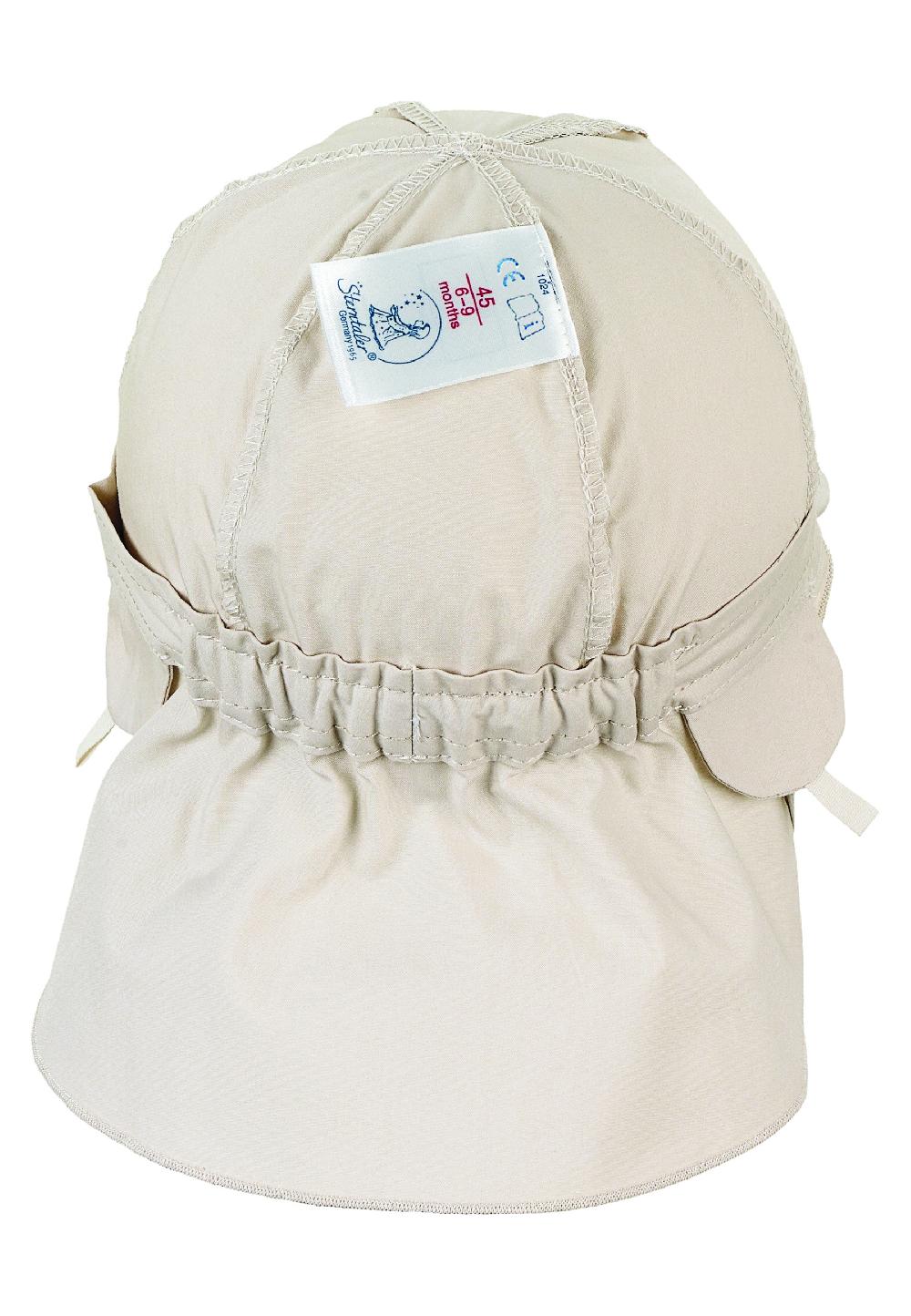 babymarkt Schirmmütze mit Nackenschutz beige Fabrikladen