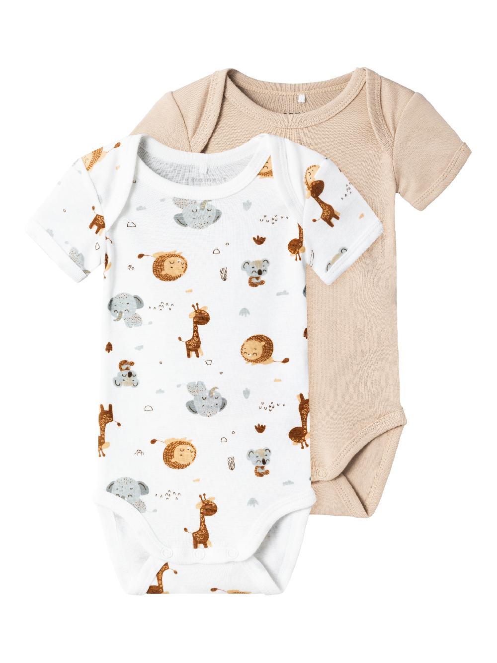 babymarkt Kurzarmbody 2er Pack Animal Bright White Online
