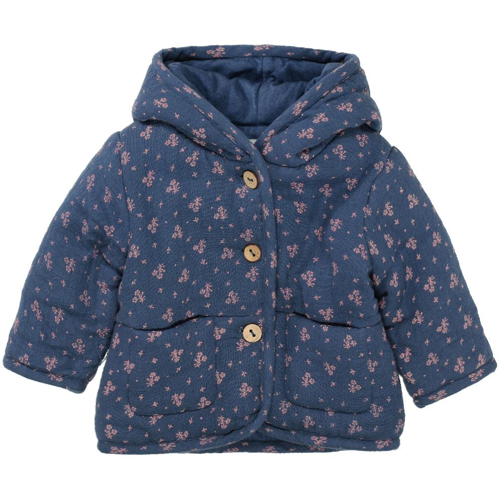 babymarkt Jacke wattiert indigo melange gemustert Auslauf