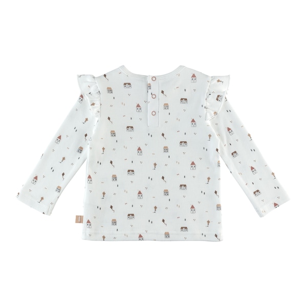 babywalz Bornino - Farm LifeShirt langarm Farm Life Volant offwhite/bunt Versandkostenfrei
