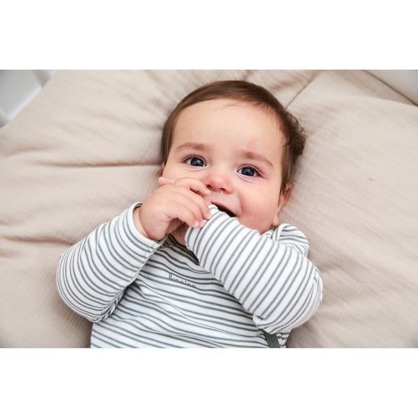 babywalz Bornino - Cute FoxWickelshirt langarm Ringel grün/offwhite Osterangebot